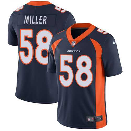 Nike Denver Broncos #58 Von Miller Navy Blue Alternate NFL Vapor Untouchable Limited Jersey,We sell and wholesale Nike Denver Broncos #58 Von Miller Navy Blue Alternate NFL Vapor Untouchable Limited Jersey on line form chian!